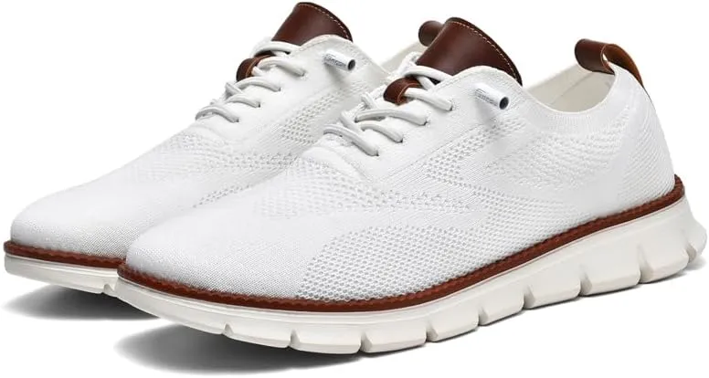 Breeze Shoes for Men Oxfords Lace Up Walking Comfortable Business Casual Shoes Wearbreeze Urban Mesh Dress Sneakers