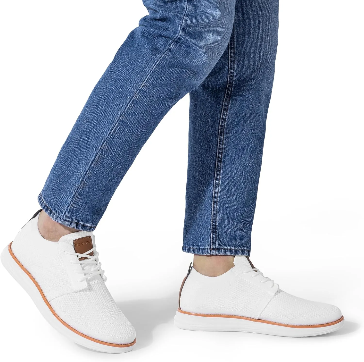 Bruno Marc Men's KnitFlex Breeze Mesh Sneakers Oxfords Lace-Up Lightweight Casual Walking Shoes