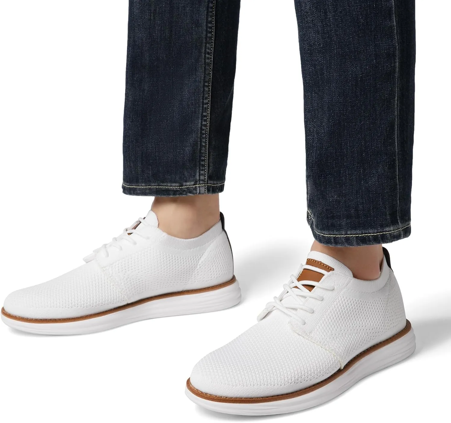 Bruno Marc Men's KnitFlex Breeze Mesh Sneakers Oxfords Lace-Up Lightweight Casual Walking Shoes