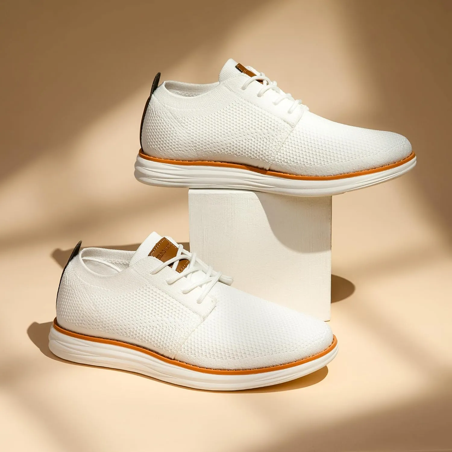 Bruno Marc Men's KnitFlex Breeze Mesh Sneakers Oxfords Lace-Up Lightweight Casual Walking Shoes