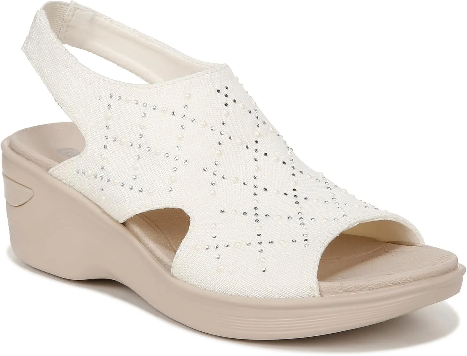 BZees Women's Destiny Bright Slingback Casual Sandal Heeled