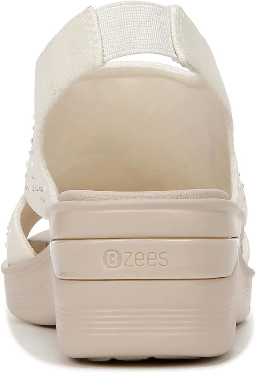 BZees Women's Destiny Bright Slingback Casual Sandal Heeled