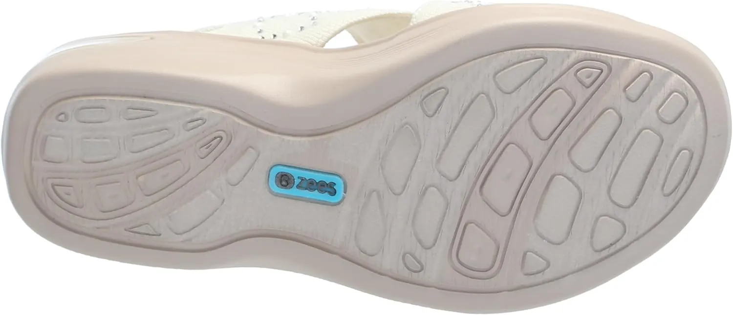 BZees Women's Destiny Bright Slingback Casual Sandal Heeled