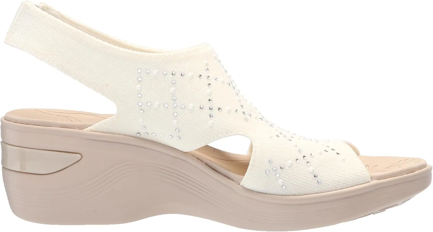 BZees Women's Destiny Bright Slingback Casual Sandal Heeled