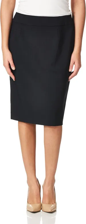 Calvin Klein Women's Classic Fit Straight Lux Suit Skirt (Regular and Plus Size)