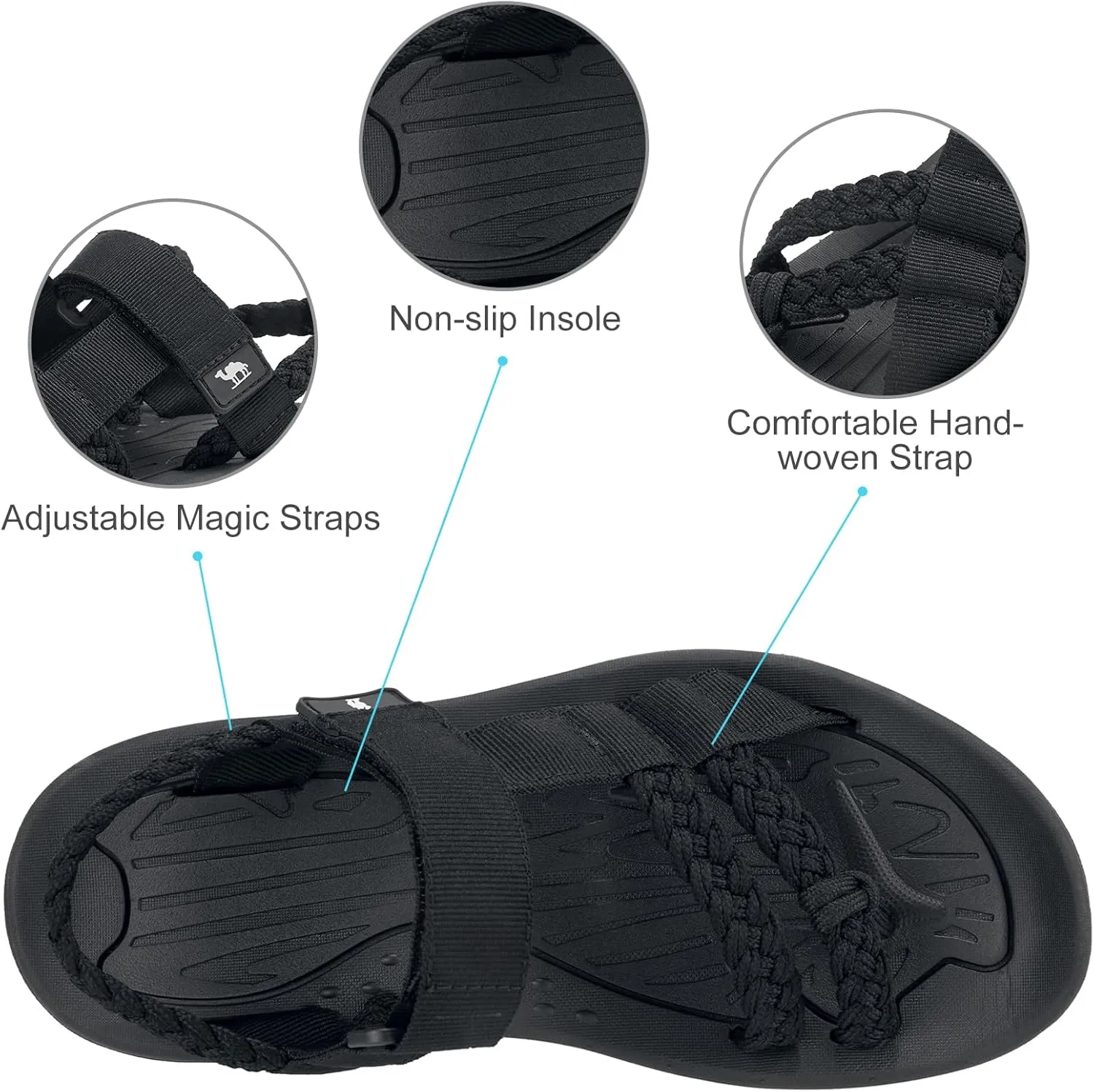 CAMEL CROWN Hiking Sandals for Women Comfortable Athletic Sport Sandal with Arch Support for Casual Walking Outdoors Water Beach Vacation