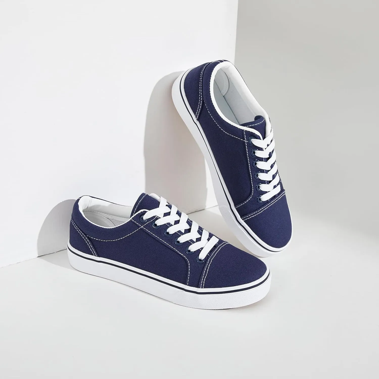Canvas Shoes for Women White Canvas Sneakers Womens Casual Shoes Low Top Black Sneakers Comfortable Tennis Shoes