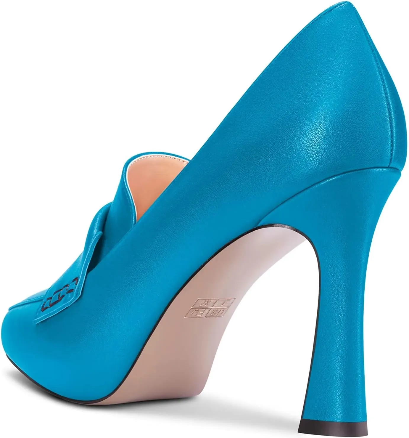 Castamere Women High Stiletto Platform Heel Pointed Toe Loafers Slip-on Pumps Work Business Office Dress 3.9 Inches Heels