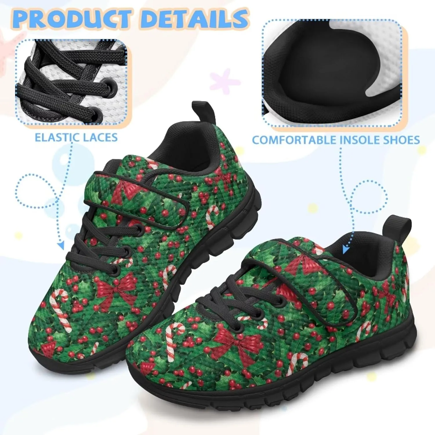 Cat Print Wide Barefoot Shoes for Boys Girls Winter Sneakers Running Shoe Athletic Walking Sneaker