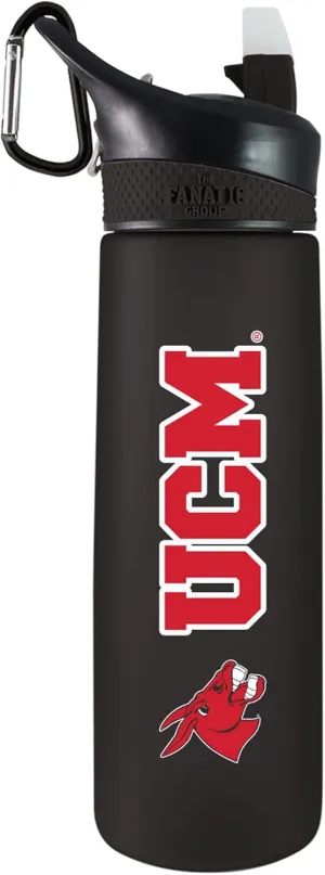 Central Missouri Mules Tritan Plastic Frosted Sport Bottle, Design-1 - Black