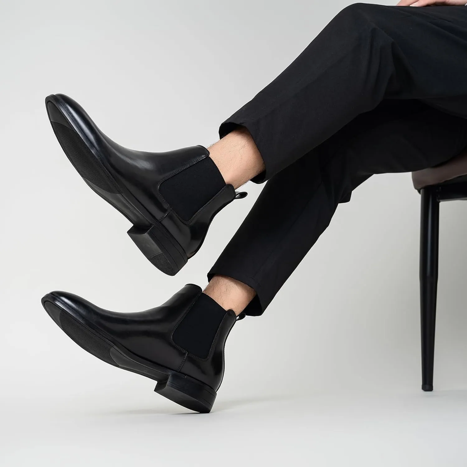 CGRRBW Men's Chelsea Boots Suede Leather Casual Boots for Men