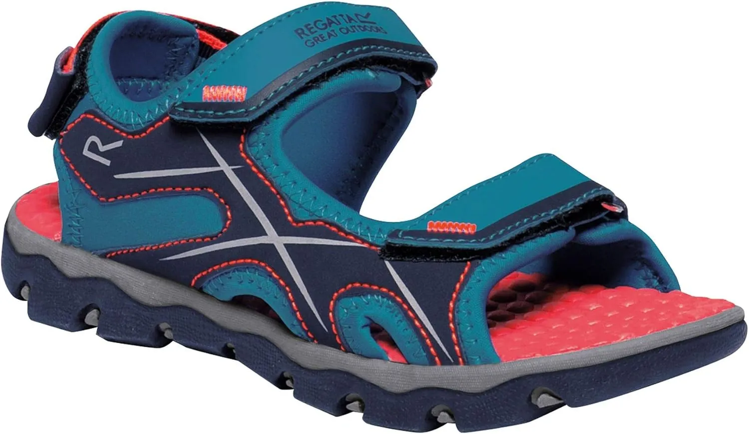Childrens/Kids Kota Drift Sandals (1 Little Kid) (Enamel/Fiery Coral)