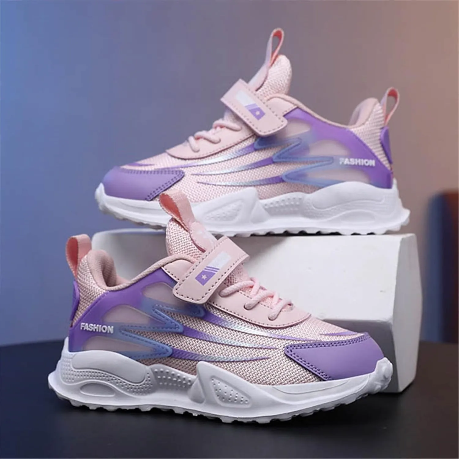 Chunky Platform Sneakers for Toddler Kids Memory Foam Dad Shoes for Boys Girls Lace-Up Running Slip On Fashion Sneakers