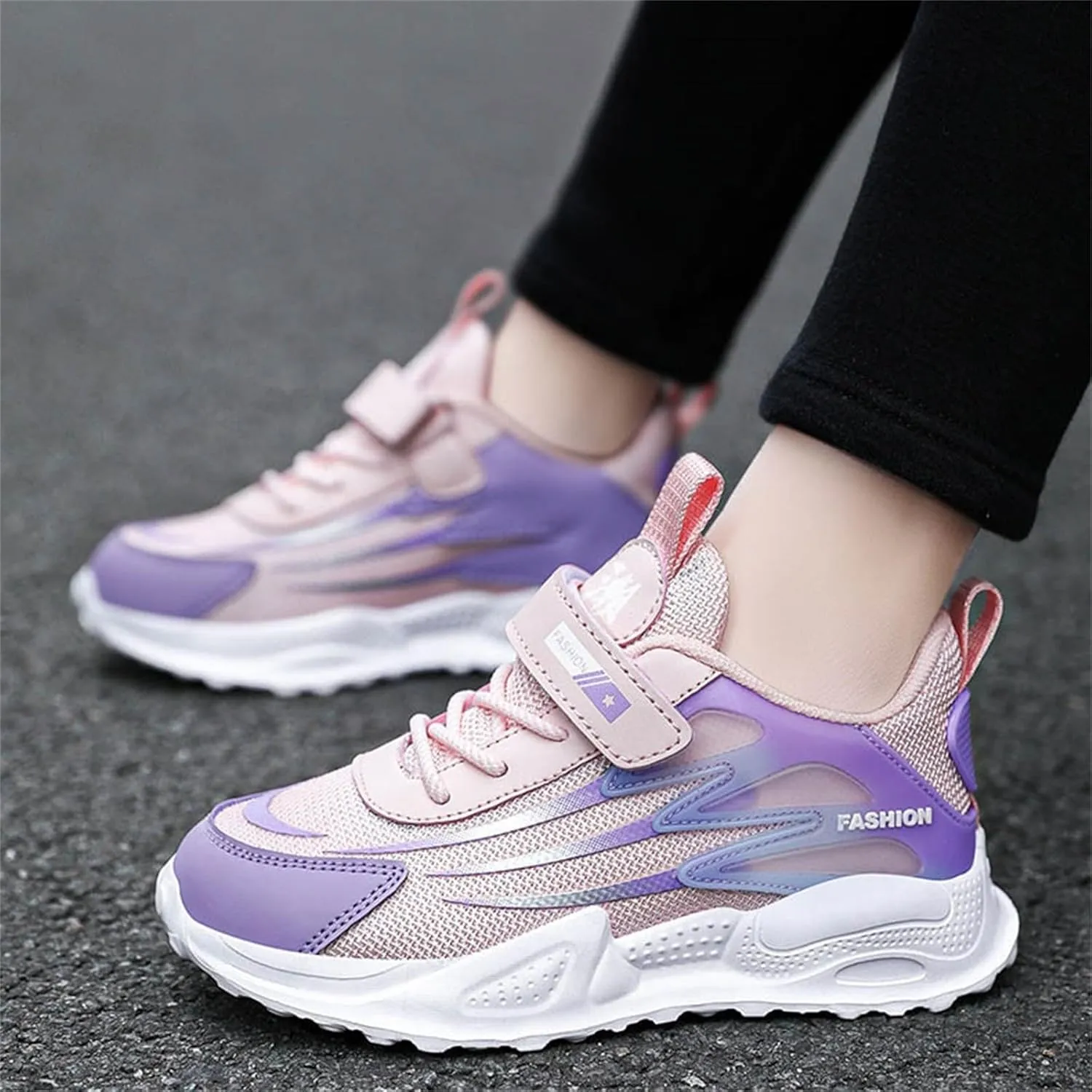 Chunky Platform Sneakers for Toddler Kids Memory Foam Dad Shoes for Boys Girls Lace-Up Running Slip On Fashion Sneakers