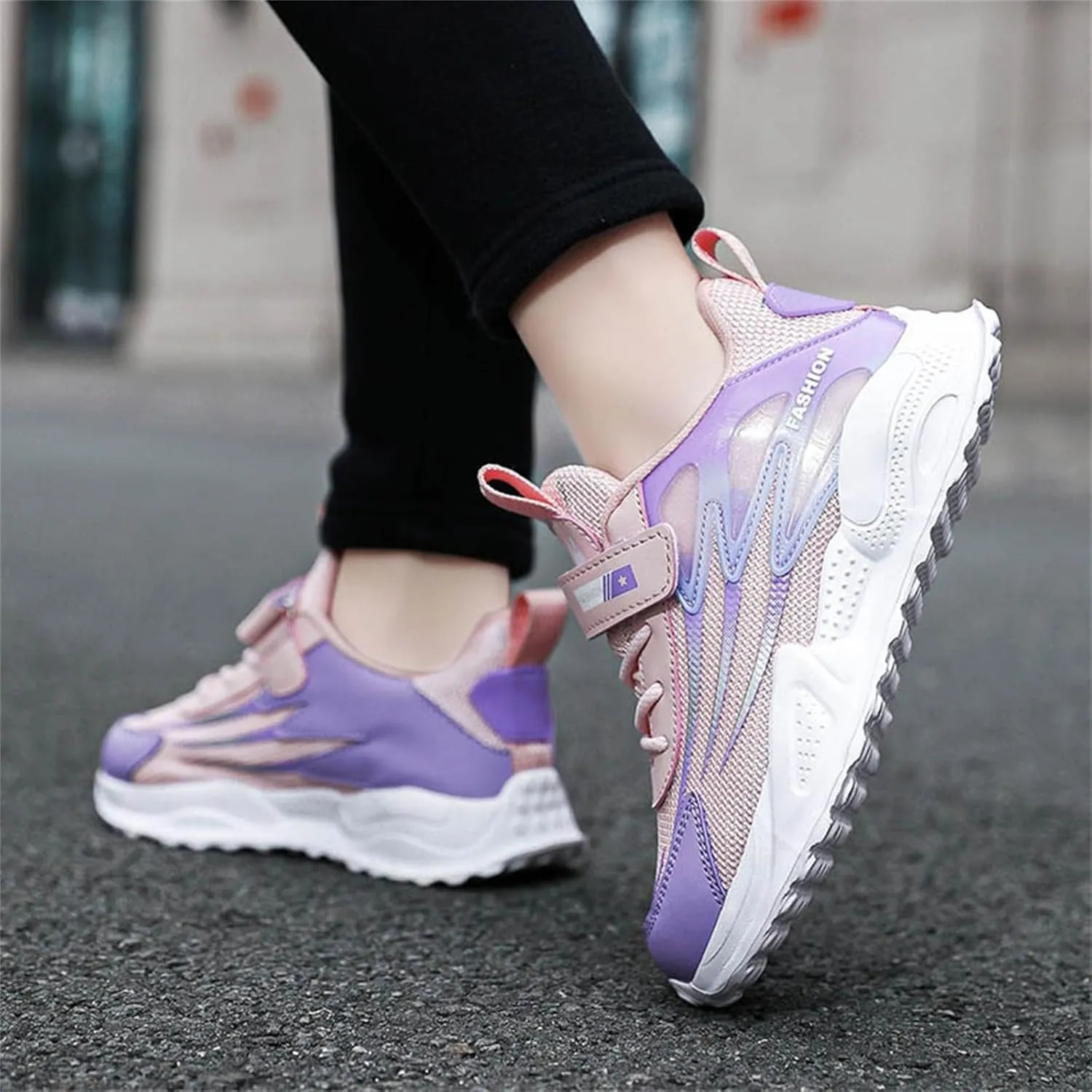 Chunky Platform Sneakers for Toddler Kids Memory Foam Dad Shoes for Boys Girls Lace-Up Running Slip On Fashion Sneakers