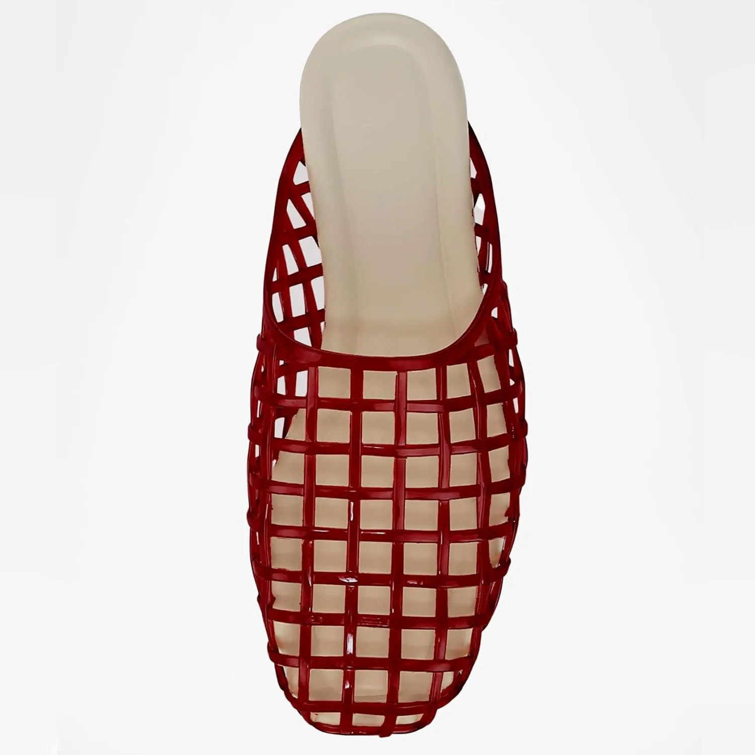 Clear Jelly Shoes for Women Slip on Jelly Mesh Slides Sandals Comfortable Closed Toe Jelly Flats Sandals Jelly Summer Beach Sandals.