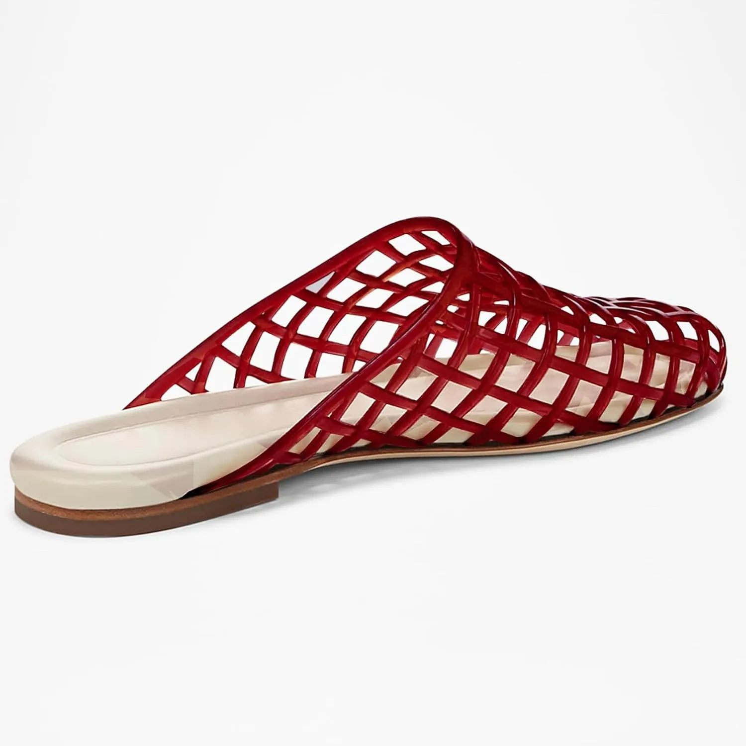 Clear Jelly Shoes for Women Slip on Jelly Mesh Slides Sandals Comfortable Closed Toe Jelly Flats Sandals Jelly Summer Beach Sandals.
