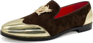CMM Men's Glitter Loafers Shiny Slip On Dress Shoes Luxury Sparkling Studded Loafers