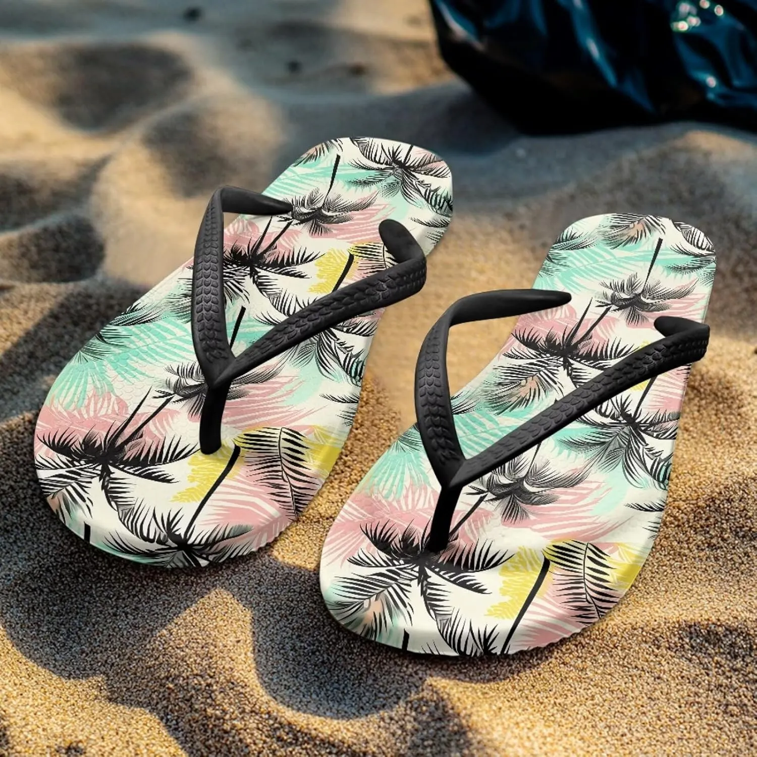 Coloranimal Flip Flops for Women Sandals Women Summer Beach Sandals Non Slip Shower Slippers Y Sandals Comfort Flip-Flops Slippers Thong Sandals