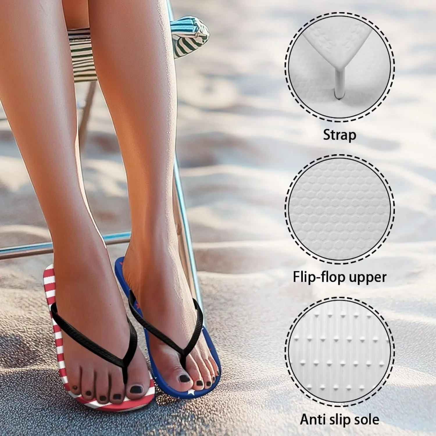 Coloranimal Flip Flops Women Thong Sandals Summer Beach Sandals for Women 2025 Beach Shoes Lightweight Comfort Ladeis Slippers Shower Shoes for Vocation