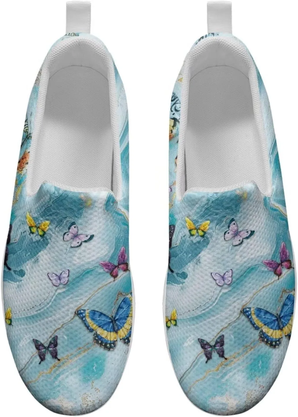 Coloranimal Platform Sneakers for Women Fashion Platform Loafers Slip On Shoes Womens Loafers High Top Athletic Sneakers Non Slip Ladies Jogging Shoes