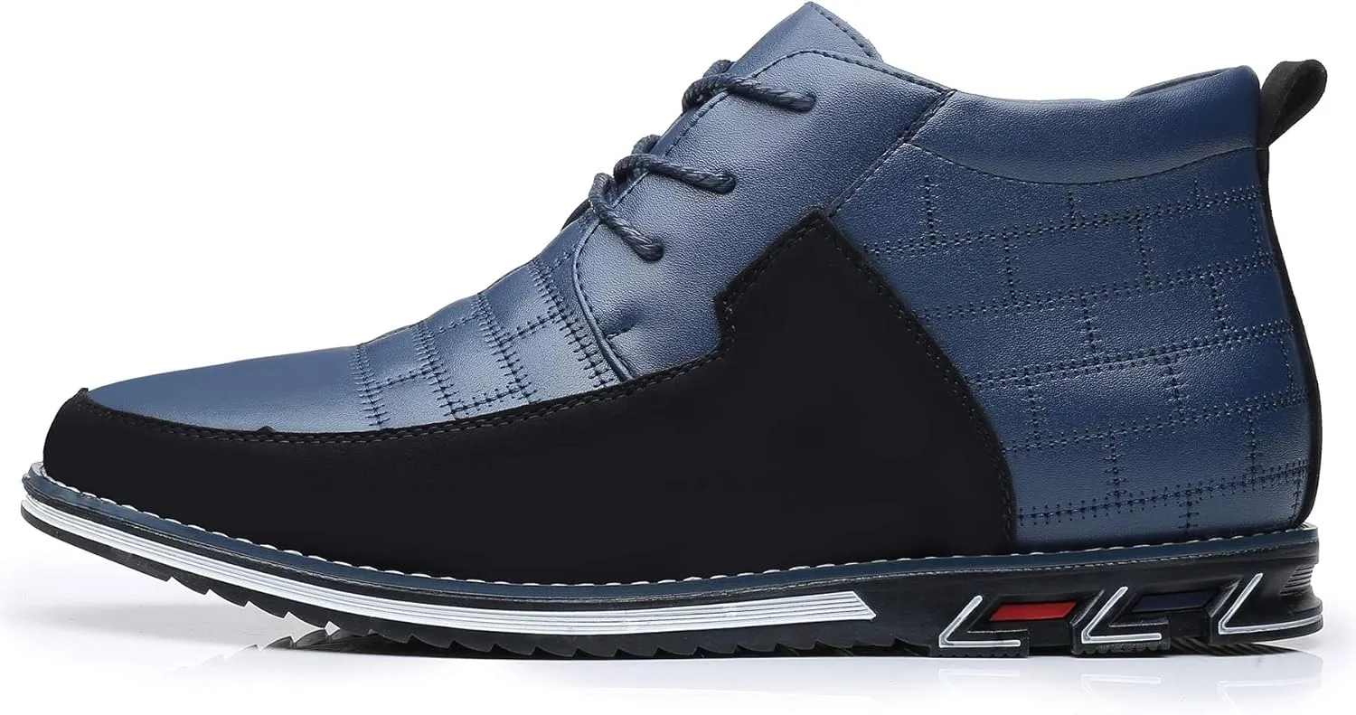 COSIDRAM Men Casual Shoes High-top Loafers Comfort Walking Sneakers Boots for Male