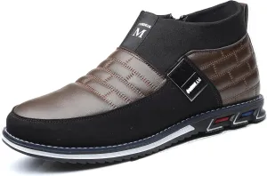 COSIDRAM Men Casual Shoes High-top Loafers Comfort Walking Sneakers Boots for Male