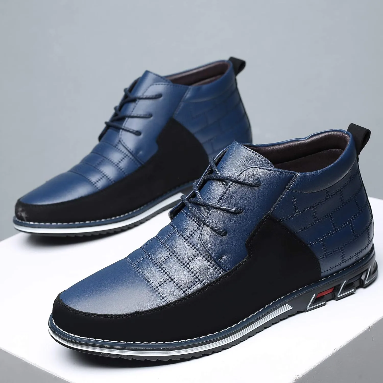 COSIDRAM Men Casual Shoes High-top Loafers Comfort Walking Sneakers Boots for Male