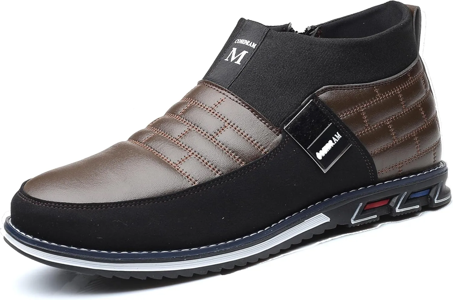 COSIDRAM Men Casual Shoes High-top Loafers Comfort Walking Sneakers Boots for Male