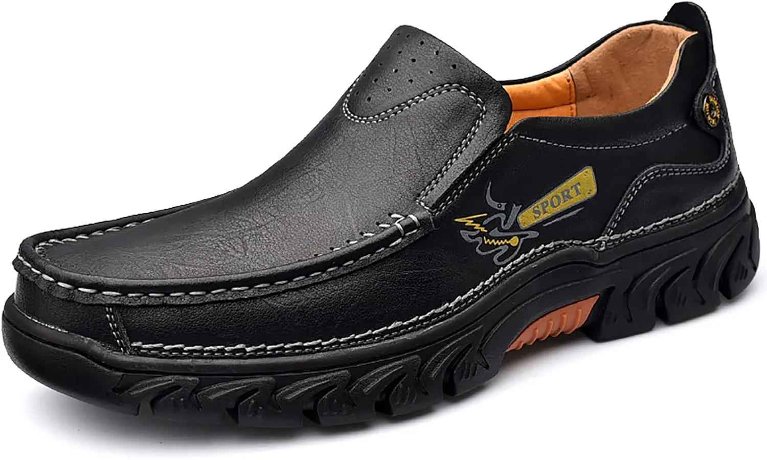 COSIDRAM Men Walking Sneakers Luxury Leather Shoes Casual Shoes Loafers for Male