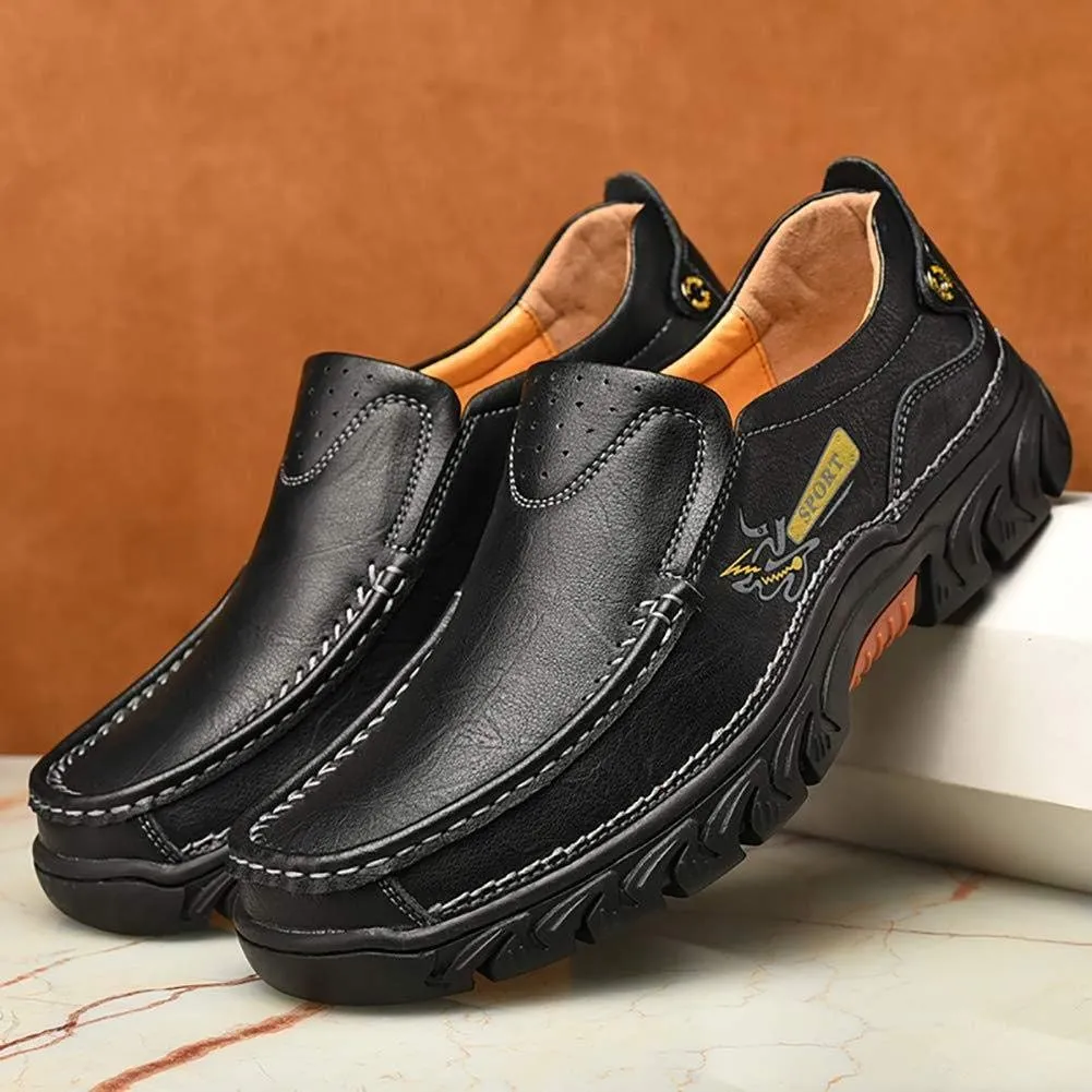 COSIDRAM Men Walking Sneakers Luxury Leather Shoes Casual Shoes Loafers for Male