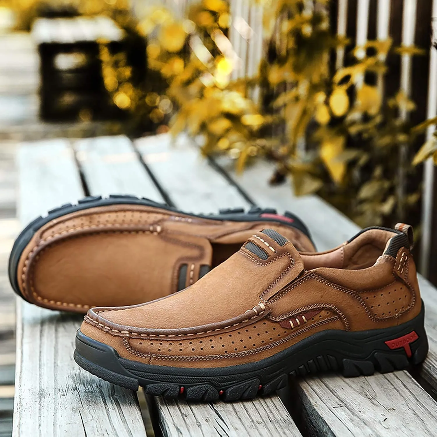 COSIDRAM Men Walking Sneakers Luxury Leather Shoes Casual Shoes Loafers for Male
