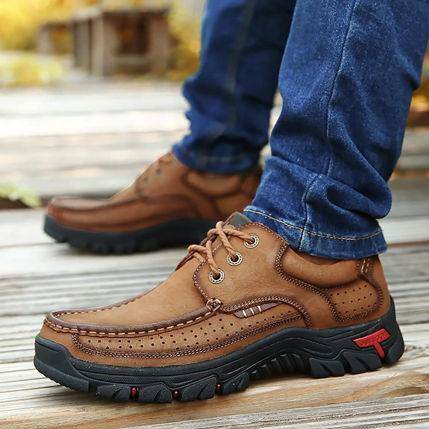 COSIDRAM Men Walking Sneakers Luxury Leather Shoes Casual Shoes Loafers for Male