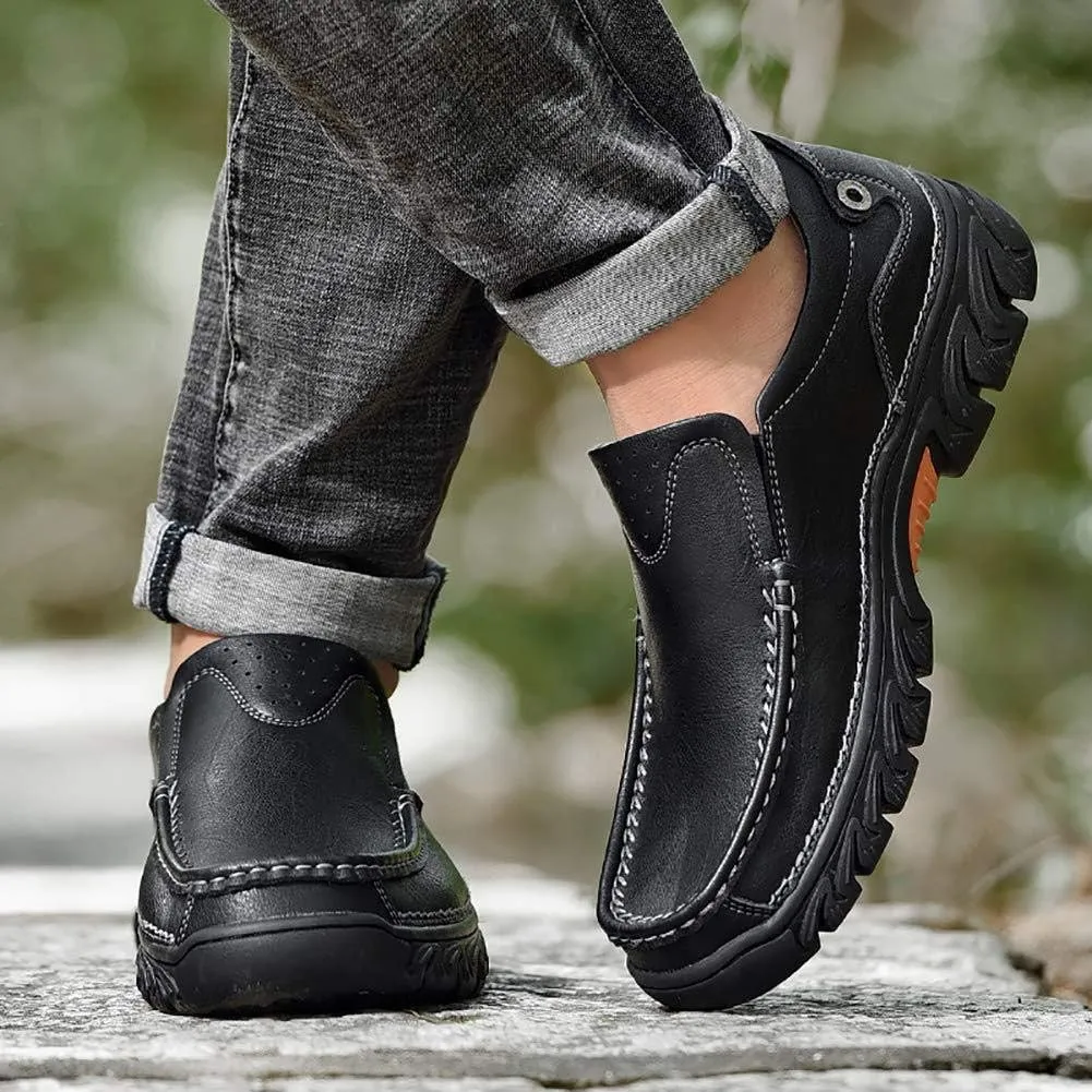 COSIDRAM Men Walking Sneakers Luxury Leather Shoes Casual Shoes Loafers for Male