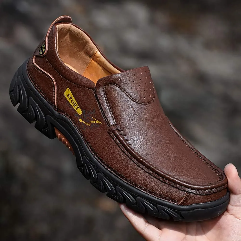COSIDRAM Men Walking Sneakers Luxury Leather Shoes Casual Shoes Loafers for Male