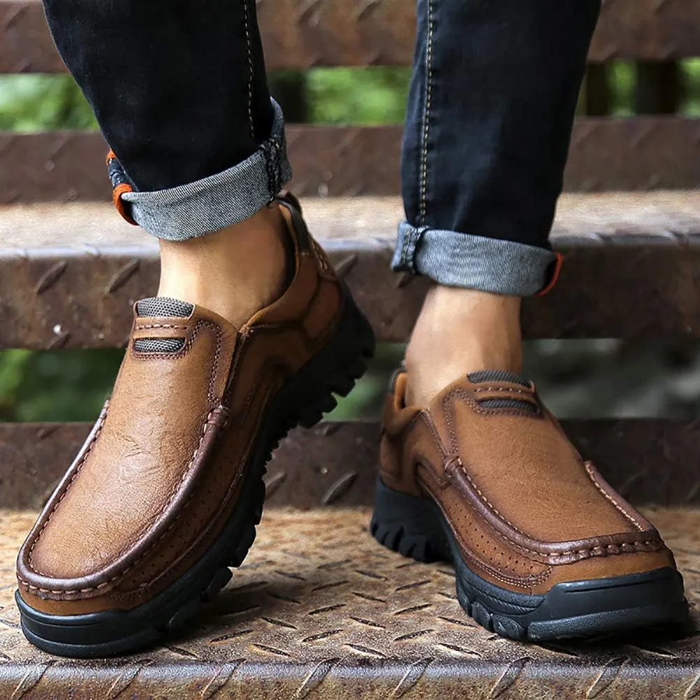 COSIDRAM Men Walking Sneakers Luxury Leather Shoes Casual Shoes Loafers for Male
