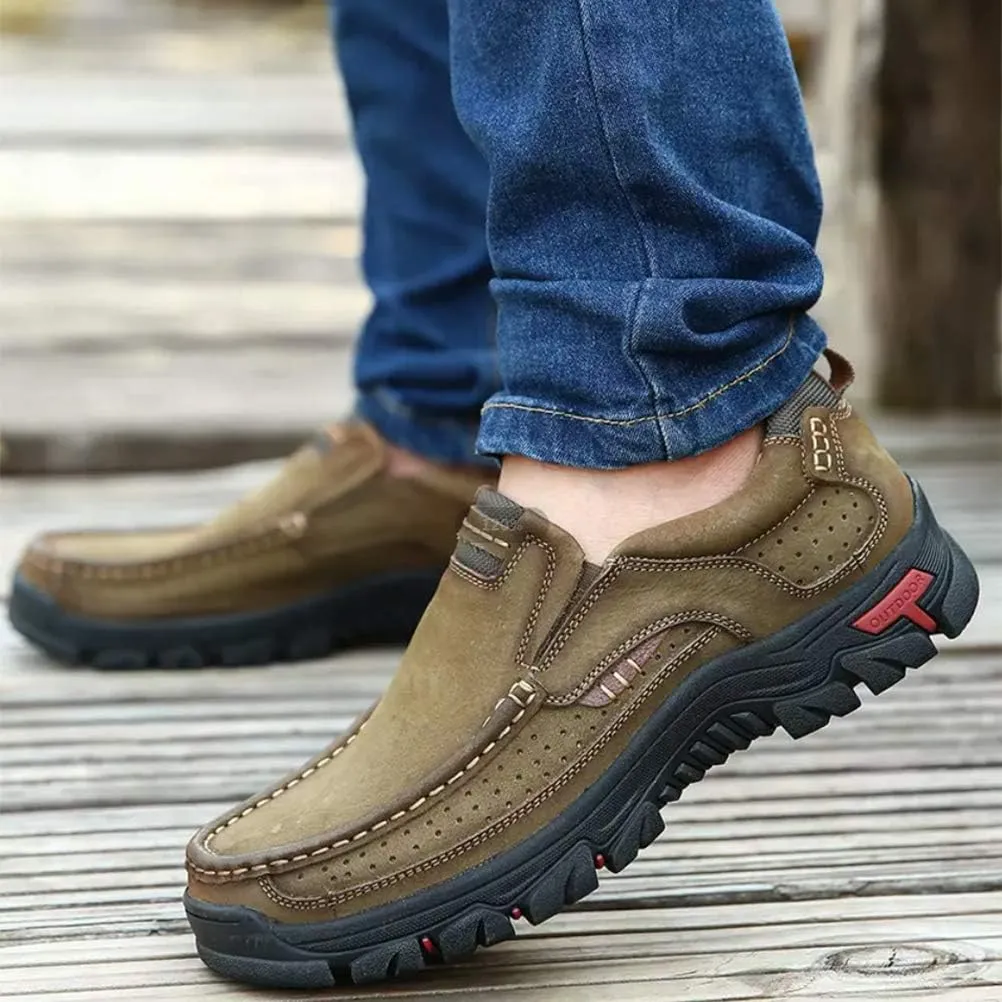 COSIDRAM Men Walking Sneakers Luxury Leather Shoes Casual Shoes Loafers for Male