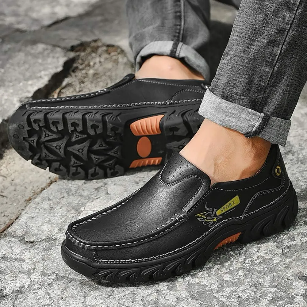 COSIDRAM Men Walking Sneakers Luxury Leather Shoes Casual Shoes Loafers for Male