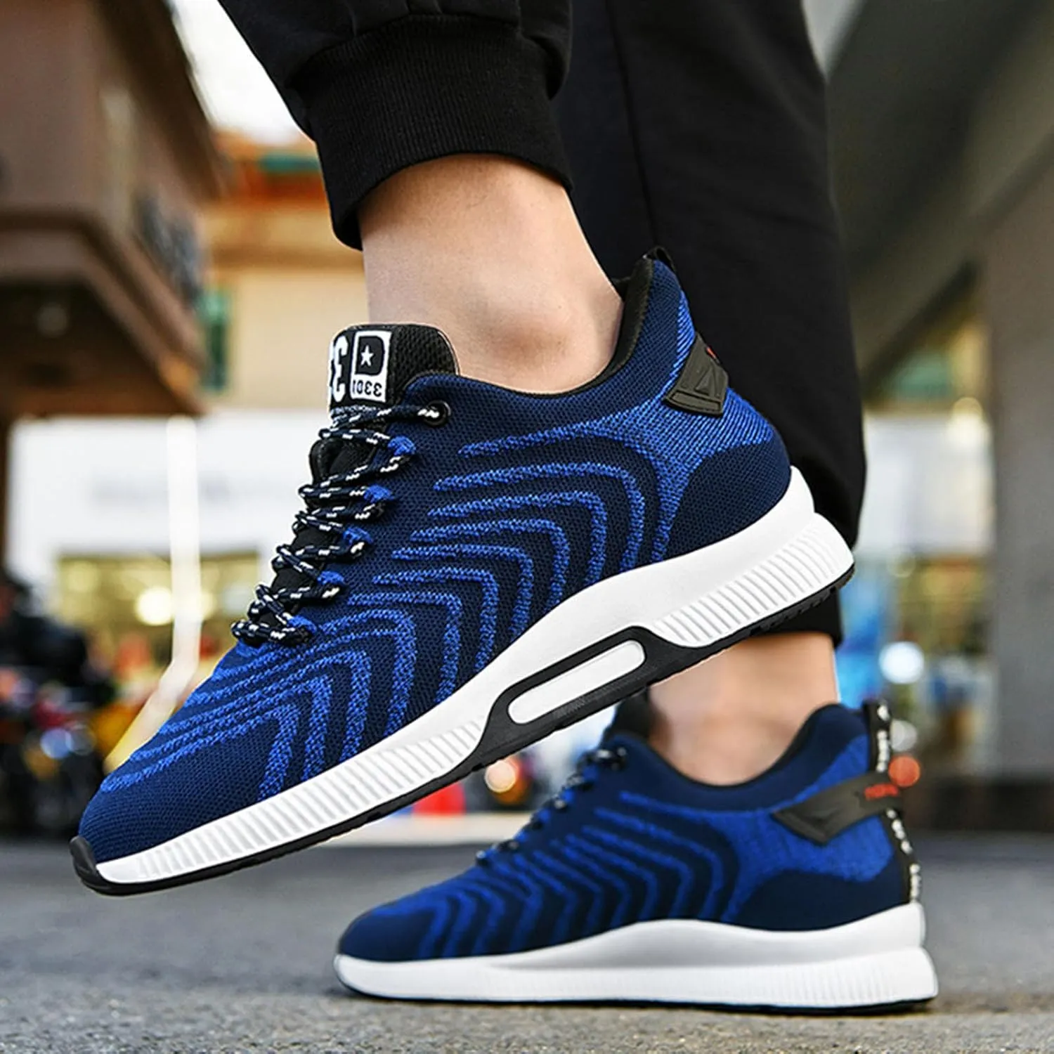 Couple Men's Elevator Shoes Men's Casual Mesh Trainers Lightweight Breathable Lace Up Sports Shoes with Mens Sneaker 626