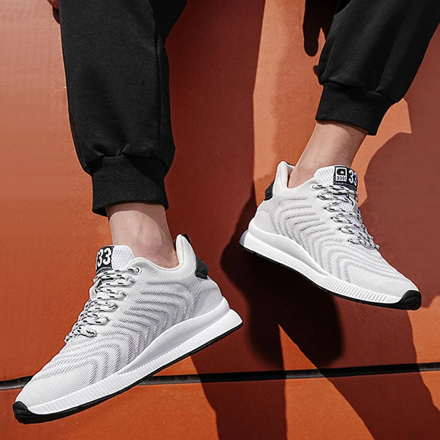 Couple Men's Elevator Shoes Men's Casual Mesh Trainers Lightweight Breathable Lace Up Sports Shoes with Mens Sneaker 626