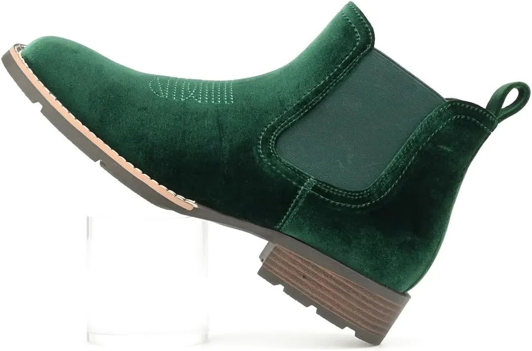 Cowboy Boots for Men Western Men's Boots Casual Dress Slip On Chelsea Boots Retro Stylish Shoes