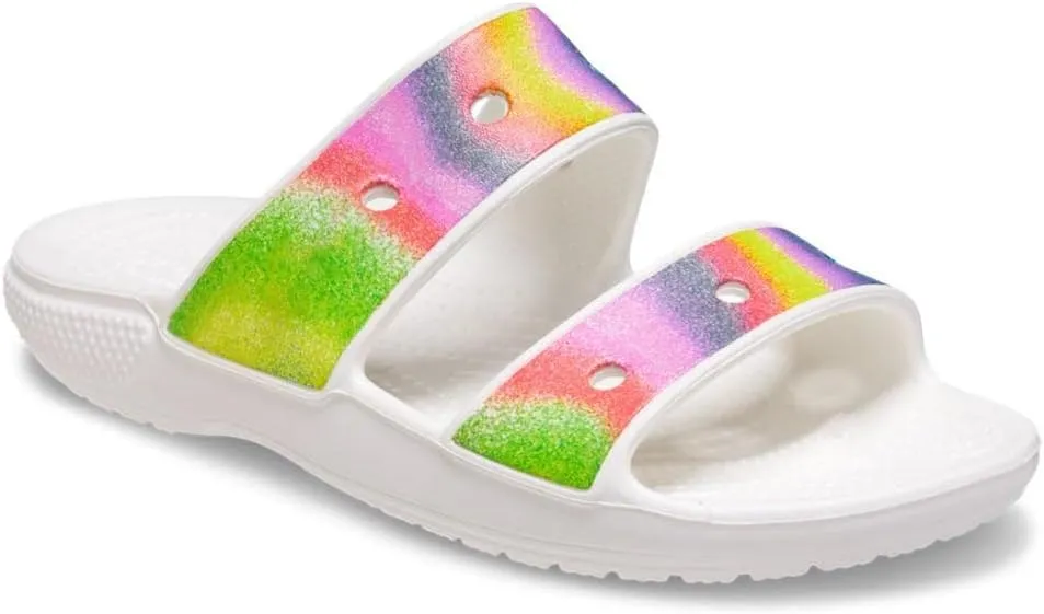 Crocs Unisex Classic Tie Dye Two-Strap Sandals Slide