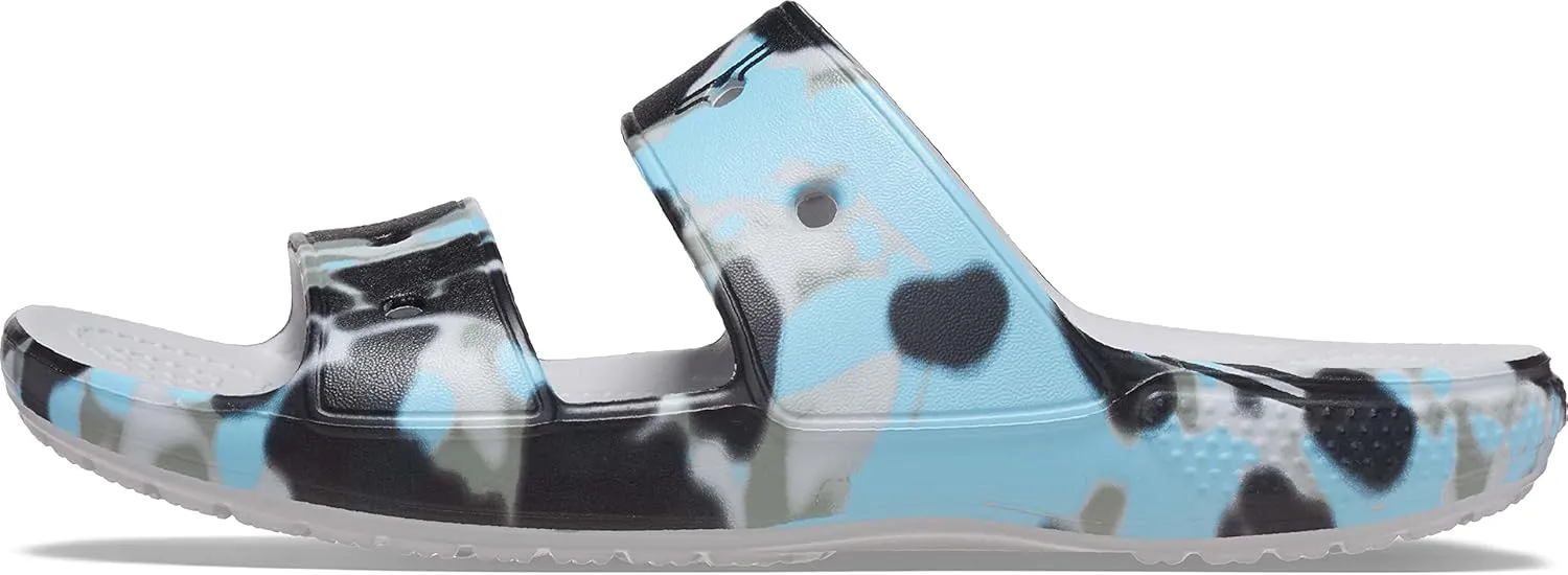 Crocs Unisex Classic Tie Dye Two-Strap Sandals Slide