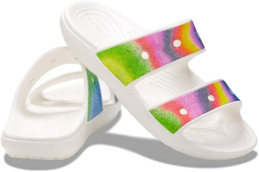Crocs Unisex Classic Tie Dye Two-Strap Sandals Slide