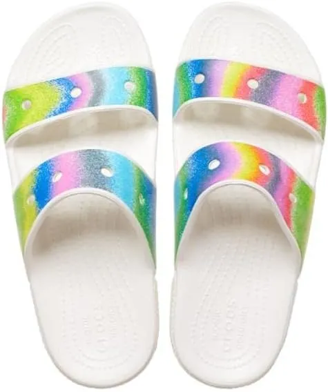 Crocs Unisex Classic Tie Dye Two-Strap Sandals Slide