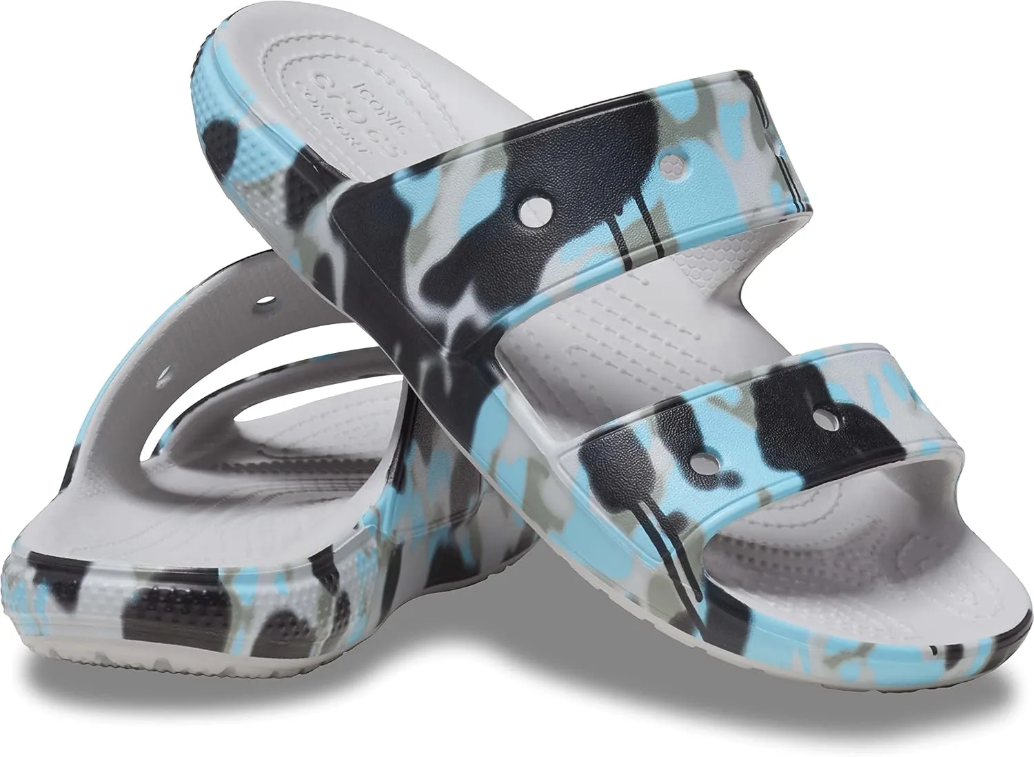 Crocs Unisex Classic Tie Dye Two-Strap Sandals Slide