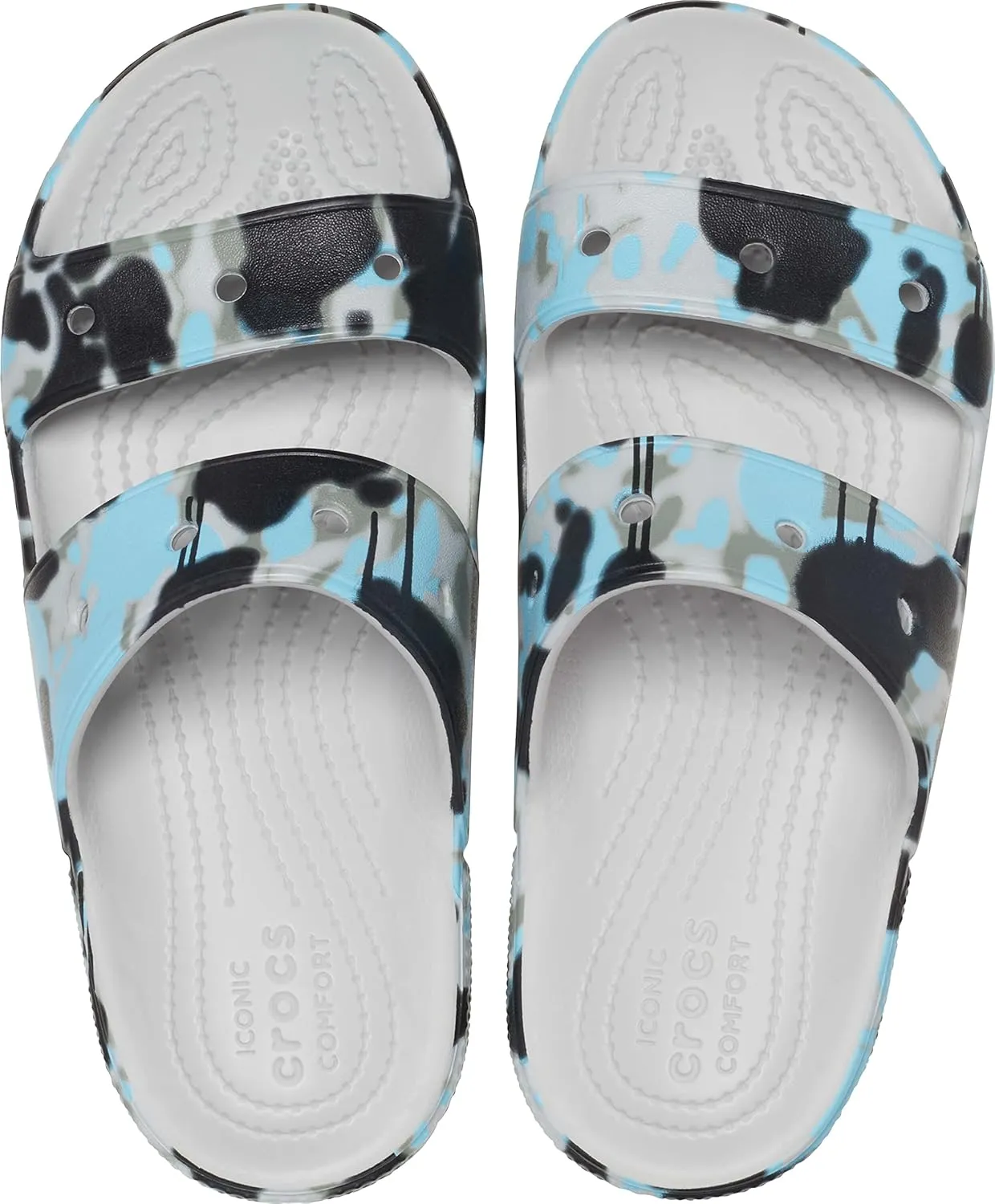Crocs Unisex Classic Tie Dye Two-Strap Sandals Slide