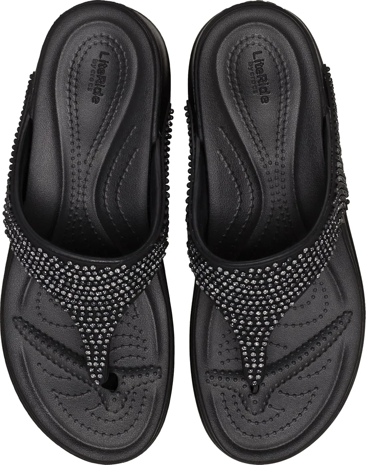 Crocs Women's Boca Bling Flip Wedge Platform Sandal