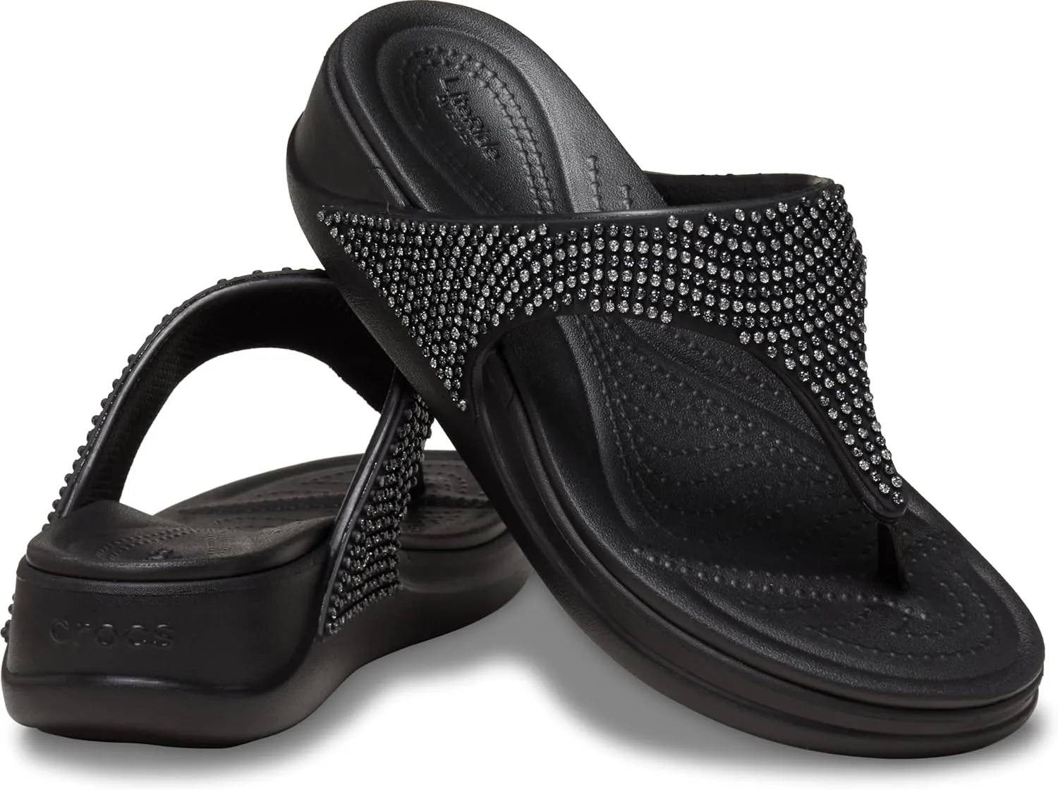 Crocs Women's Boca Bling Flip Wedge Platform Sandal