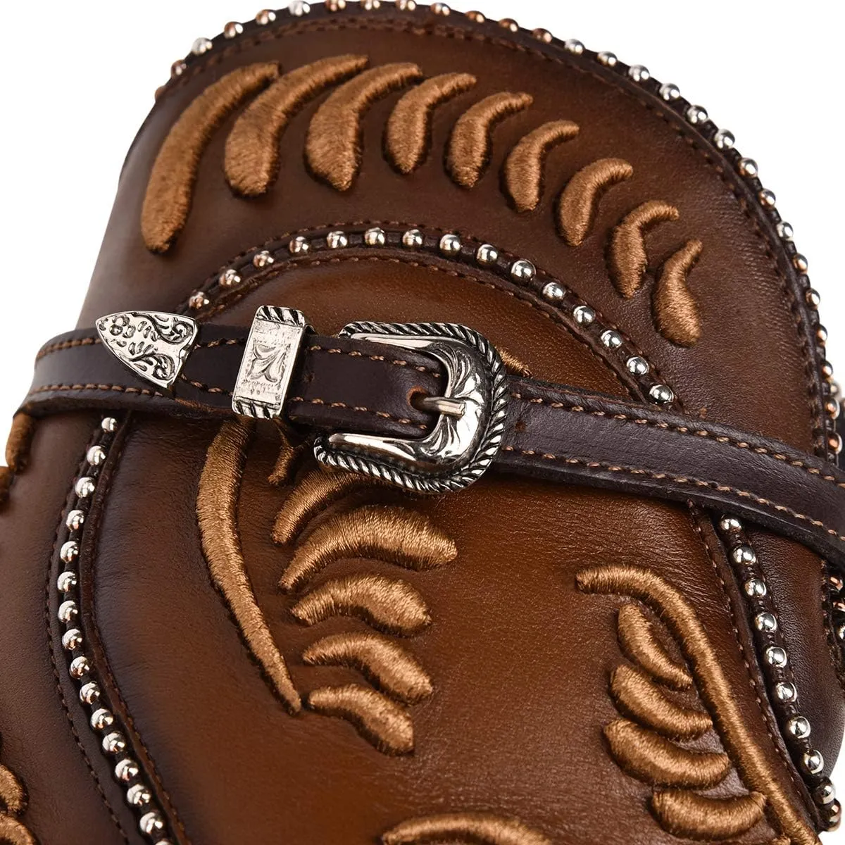 Cuadra Women's Bootie in Bovine Leather with Embroidery and Zipper
